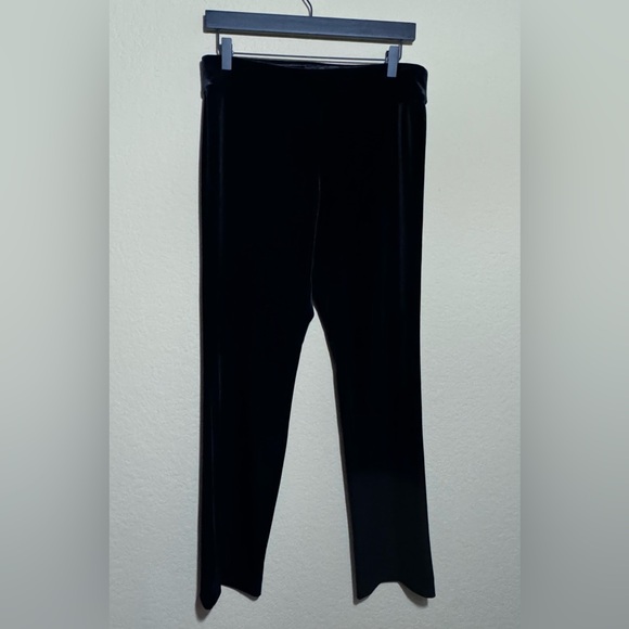 Krazy Larry Pants - Women's Krazy Larry Black Velour Pull On Pants Sz 10 Velvet Stretch Trouser USA